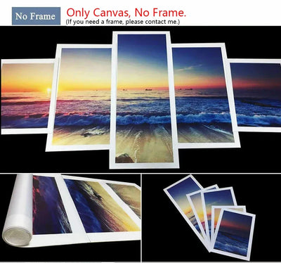 5 Panel Golden Temple Amritsar Wall Pictures Canvas Painting Religious India Sikh Posters and Prints for Living Room Decoration