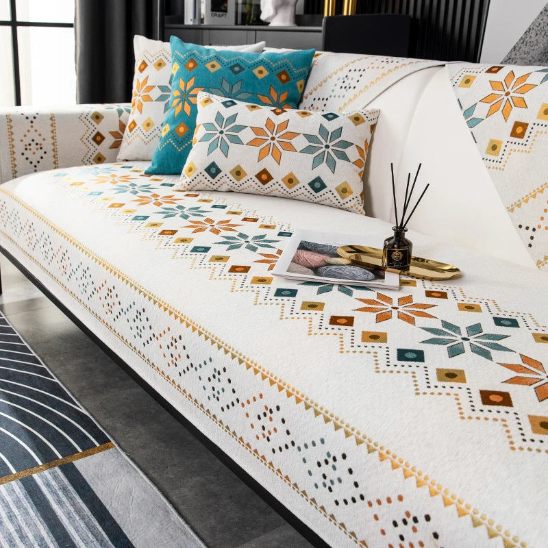 Sofa mats are universal all year round, simple and modern, pet friendly, non slip and scratch resistant, and home decoration pro