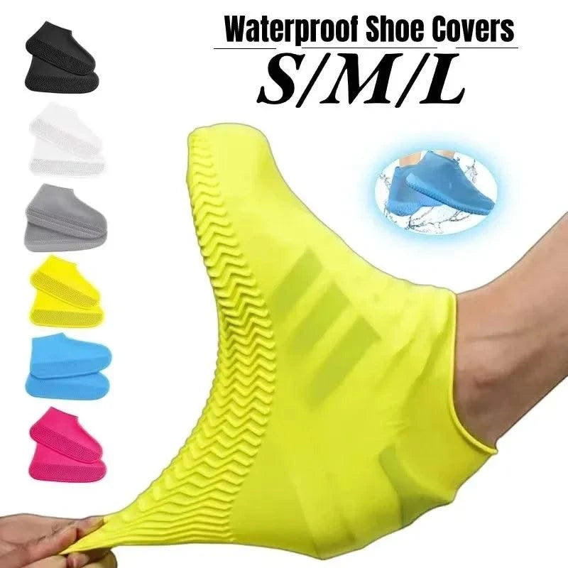 Waterproof Rain Shoes Covers Silicone Non-slip Wear-resistant Outdoor Adult Children Boots Portable Elastic Reusable