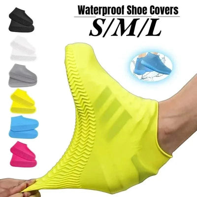 Waterproof Rain Shoes Covers Silicone Non-slip Wear-resistant Outdoor Adult Children Boots Portable Elastic Reusable