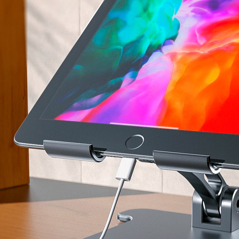 Laptop Stand Adjustable Aluminum Alloy Notebook Tablet Stand Up to 17 Inch Laptop Portable Fold Holder Cooling Bracket Support