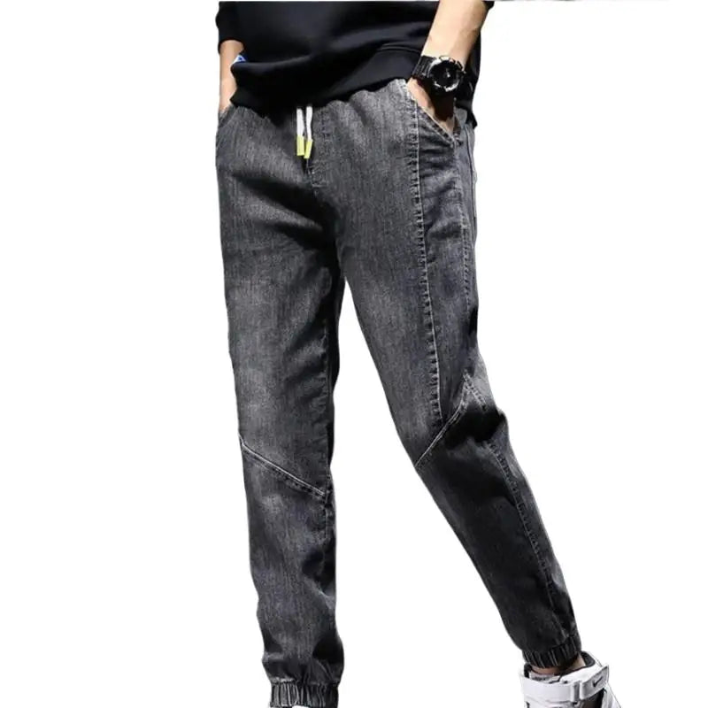2024 Men Jeans mens fashion clothing Black Blue Cargo Jeans Men Streetwear Denim Jogger Pants Men Baggy Harem Jean Trousers