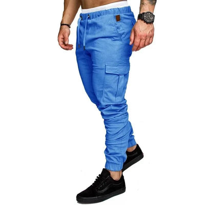 New Workwear Multi-pocket Trousers for Men, Woven Fabric Casual Pants, Leggings for Men Cargo Pants Joggers Mens Pants