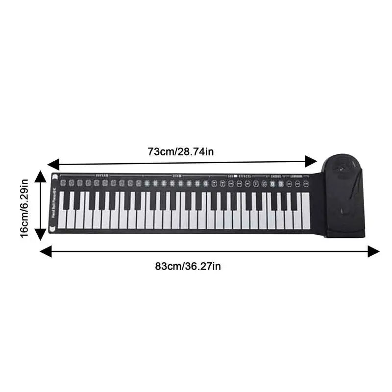 Roll Up Piano Keyboard Foldable Hand Roll Piano 49 Keys Hand Roll Piano For Beginners Kids Adults Educational Toys For Home
