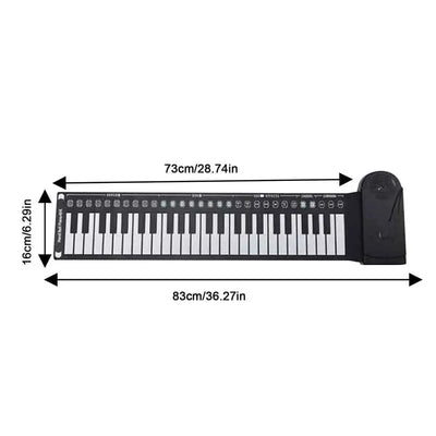 Roll Up Piano Keyboard Foldable Hand Roll Piano 49 Keys Hand Roll Piano For Beginners Kids Adults Educational Toys For Home