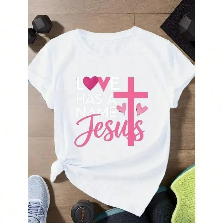 Christian Plus Size Women's T-Shirts - Jesus Inspired Workout Top