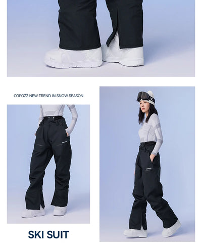 COPOZZ Winter Ski Pants Unisex Women Outdoor High Quality Windproof Waterproof Warm Snow Trousers Winter Ski Snowboarding Pants