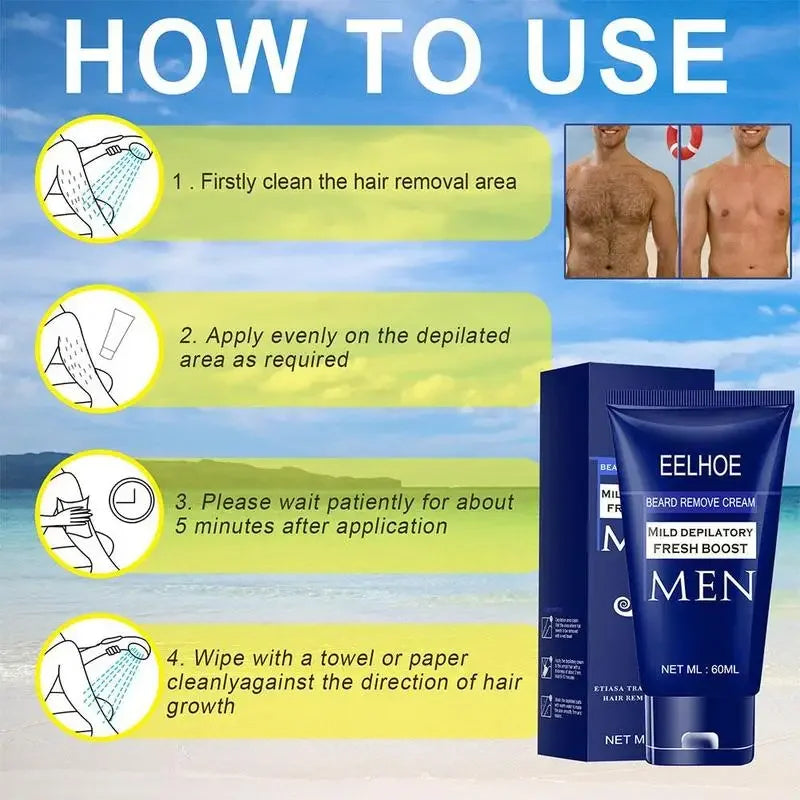 Hair Removal Cream Natural Gentle Soothing Ointment Soften Nourishing Refreshing Skin Women Men Lip Armpit Body Painless