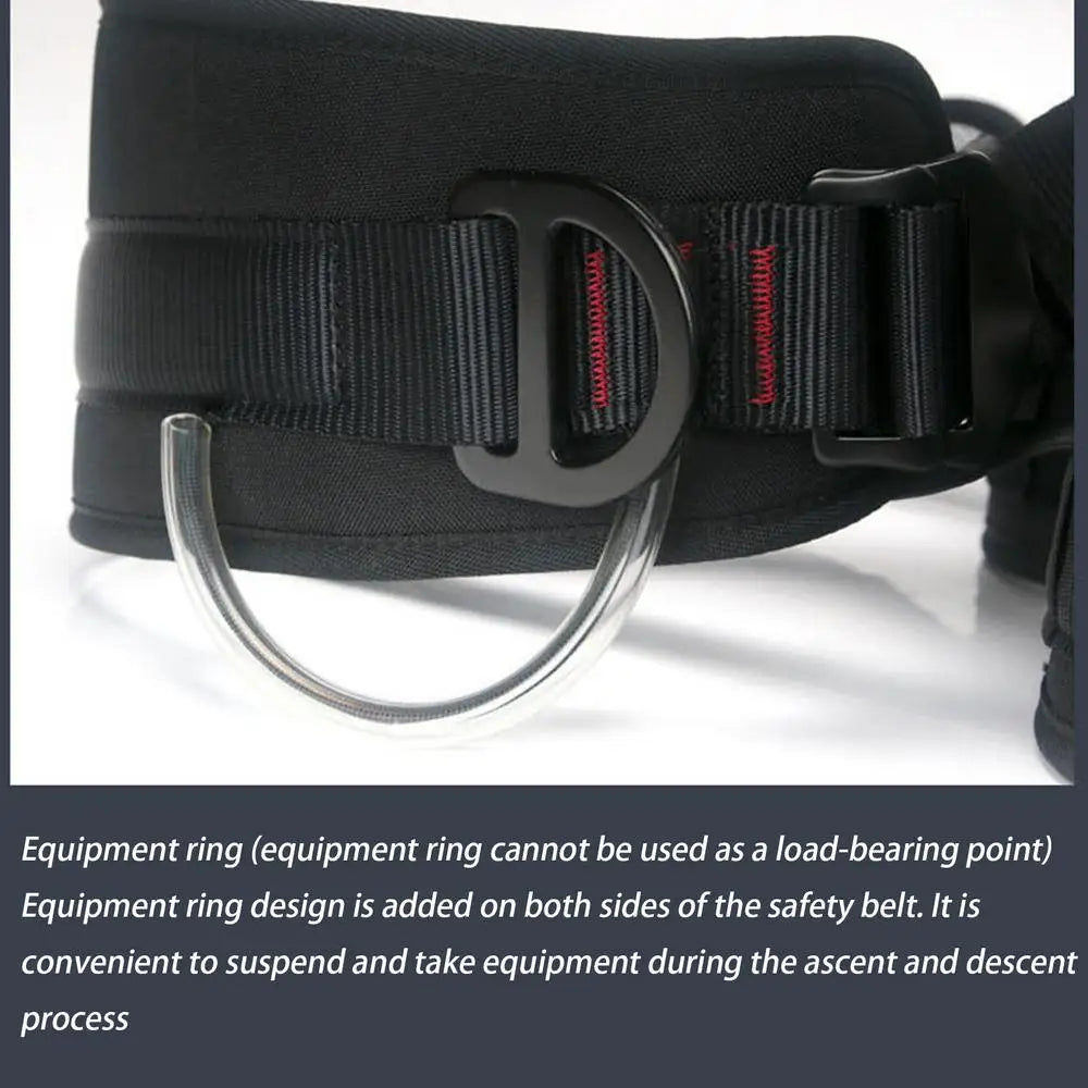 Rock Climbing Harness Half Body Adjustable Outdoor Safety Harness Half Body Breathable Belt Strong Load-Bearing For Working At