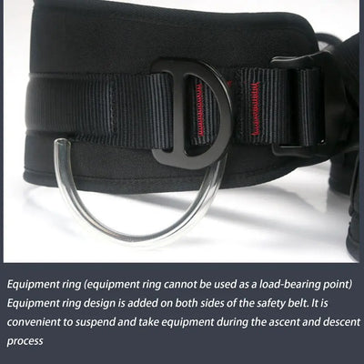 Rock Climbing Harness Half Body Adjustable Outdoor Safety Harness Half Body Breathable Belt Strong Load-Bearing For Working At