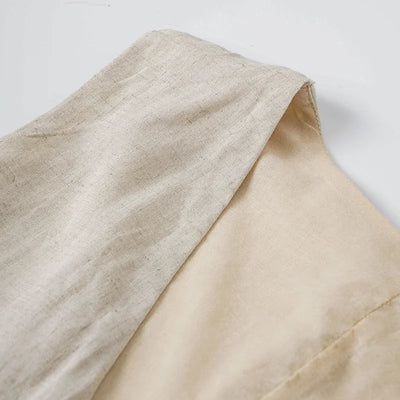 Women's Casual Linen Sleeveless Dress V-Neck Chic Elegant Cotton-Linen Blend Summer Fashion Sexy Chic New Arrival Vestidos