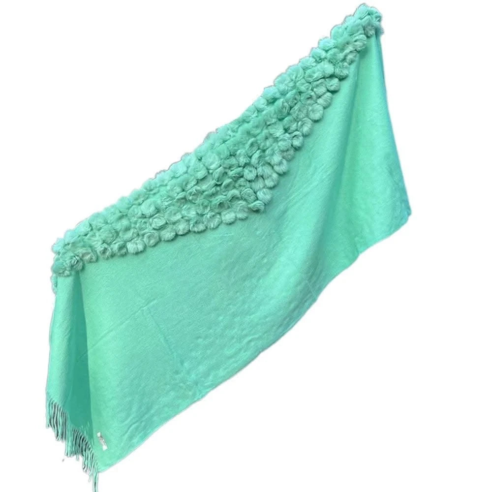 Winter Thick  Genuine Rabbit Fur Scarf for Women