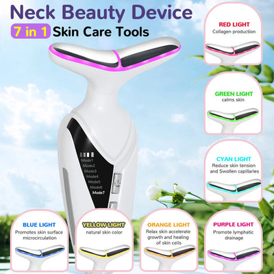 1PC Neck beauty instrument, face and neck massager, suitablefor women's home skin care Portable rechargeable skin lifting device