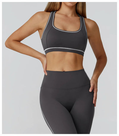 Yoga Bra Women Breathable Sports Bra Anti-Sweat Fitness Shockproof Crop Top Push Up Gym High Strength Workout Underwear