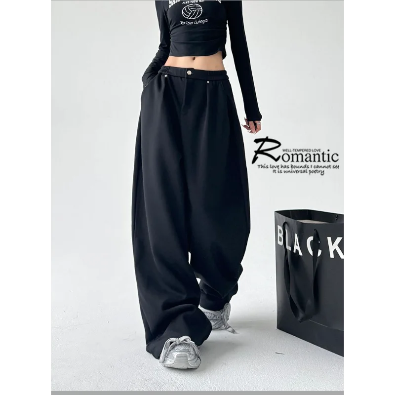 Wide Leg Pants Women's Autumn and Winter New Loose Sports Casual Pants