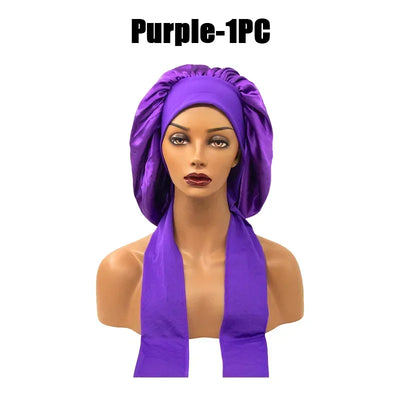 Satin Bonnet Silk Bonnet Adjustable Bonne For Sleeping Hair Bonnet With Tie Band Bonnets For Women Men