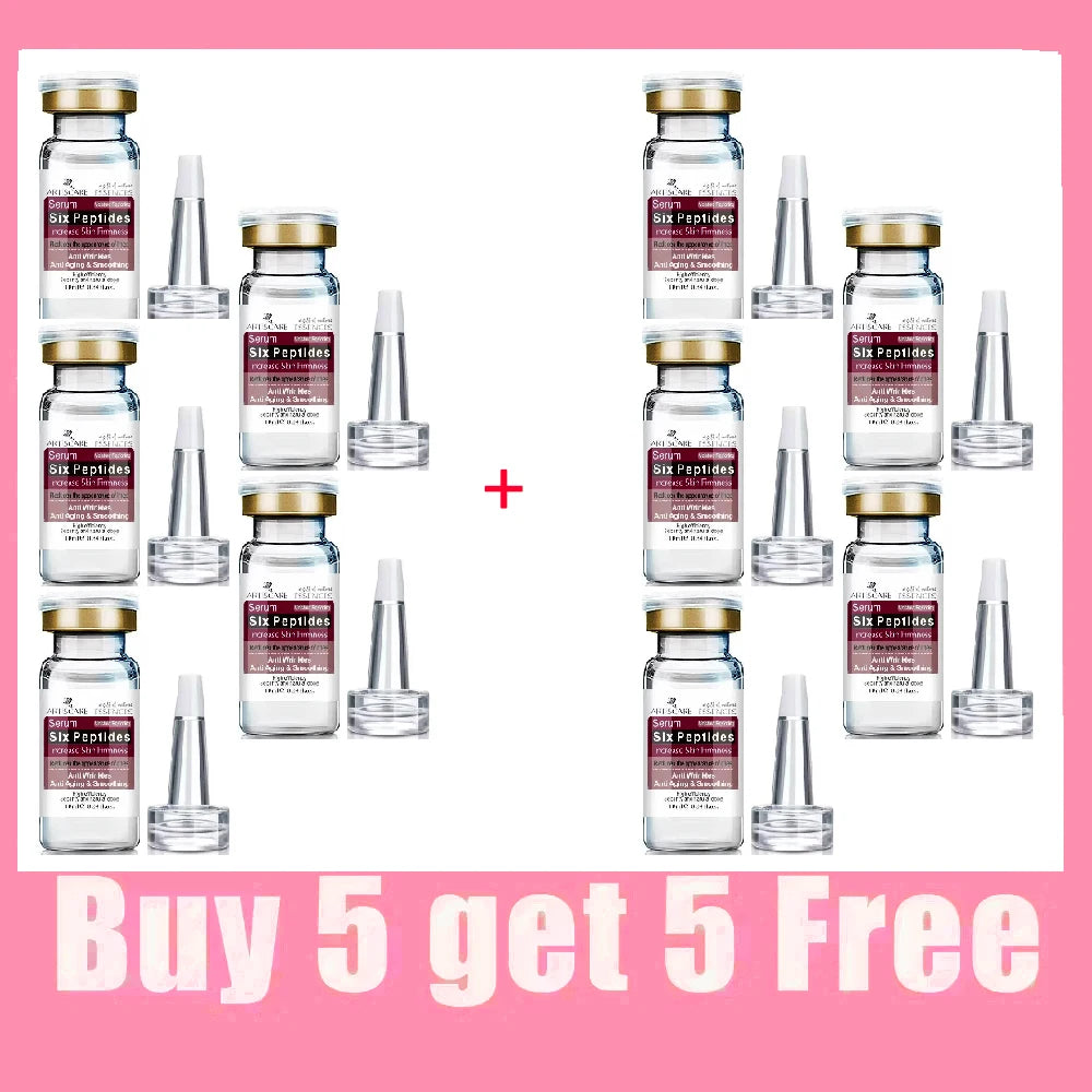 Six Peptides Face Serum 5pcs/10pcs/Lot for Moisturizing Facial Essence Skin Care Peptide Face Liquid