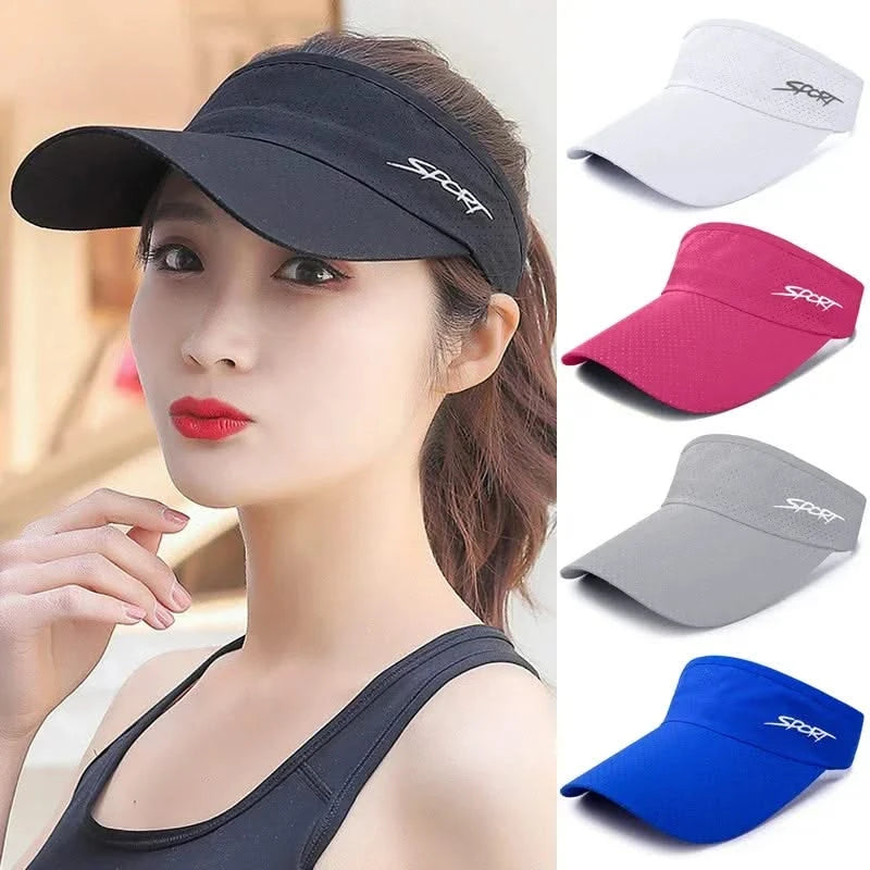 Quick-dry Women Sun Hat Sports Running Teenager Visor Cap Big Brim Men Baseball Cap Outdoor Women Summer Hats