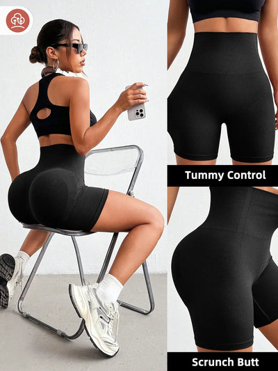 Womens Biker Shorts 6 Inches High Waisted Workout Running Volleyball Yoga Shorts