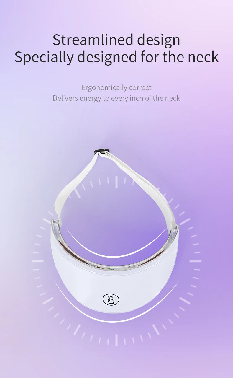 Neck LED Mask Photon Anti-Wrinkle Skin Tightening Neck Beauty Device Skin Care Brighten Rejuvenation Neck Wrinkle Remover