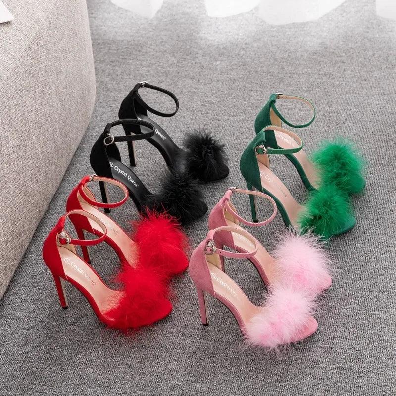 XIHAHA Fashion Sandals Women's Shoes Summer High Heels Stiletto Elegant Party Sexy Designer Woman Fish Mouth Sandals Dance Shoes
