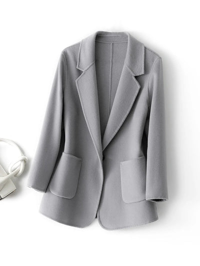 2023 New Women's Coat Pure Wool Plaids and Tweedst Fashion Camel Women's Coat Elegant Trench Coat
