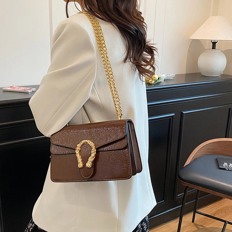 Luxury Brand Leather Handbag For Women Elegant Classic Popular Ladies Shoulder Bag By Famous Designer Modern