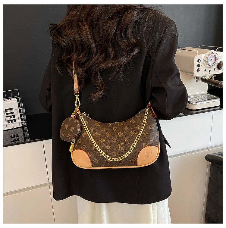 Famous Designer Elegant Handbags Leather For Women, Ladies Crossbody Shoulder Bag Classic Popular And Lightweight For Shopping