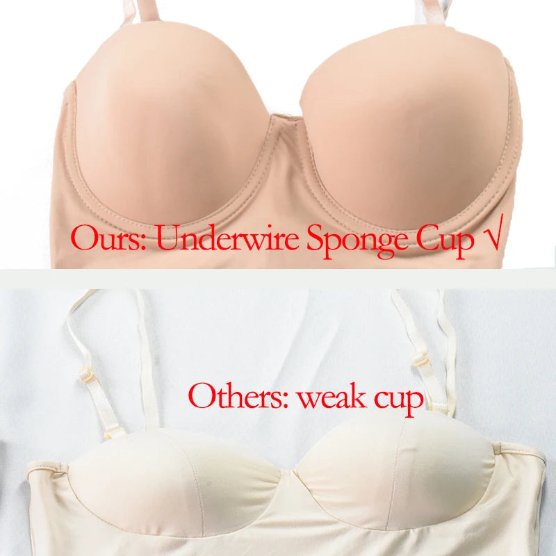 Shapewear Women Sexy Dress Control Slips Dress With Bra Push Up Slimming Sheath Underwear Body Shaper Waist Trainer Corset