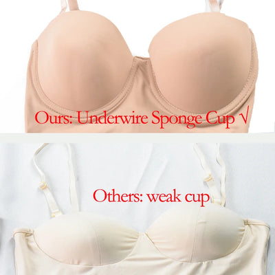 Shapewear Women Sexy Dress Control Slips Dress With Bra Push Up Slimming Sheath Underwear Body Shaper Waist Trainer Corset