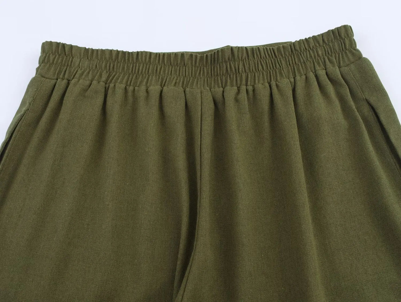 2025 new women's clothing European and American style fashionable versatile blended loose elastic trousers