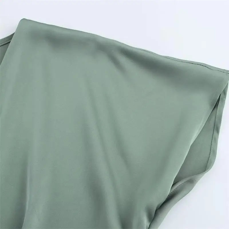 Women's Summer Dress 2025 New Elegant Fashion Slim V-neck Stain Long Dress Women Chic Comfortable Casual Dresses