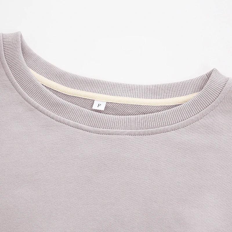 Oversized 100% Cotton Women Sweatshirts Long Sleeve Patchwork Open Side Streetwear Harajuku Pullovers Autumn Clothes For Women