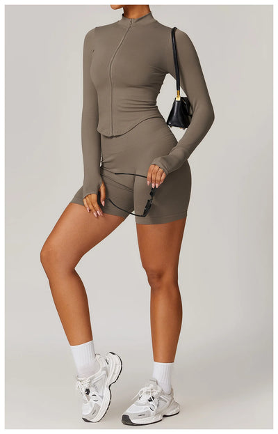 Seamless Athletic Wear Women's Clothes 2 Pieces Yoga Set Workout Sportswear Gym Clothing High Waist Leggings Fitness Sports Suit