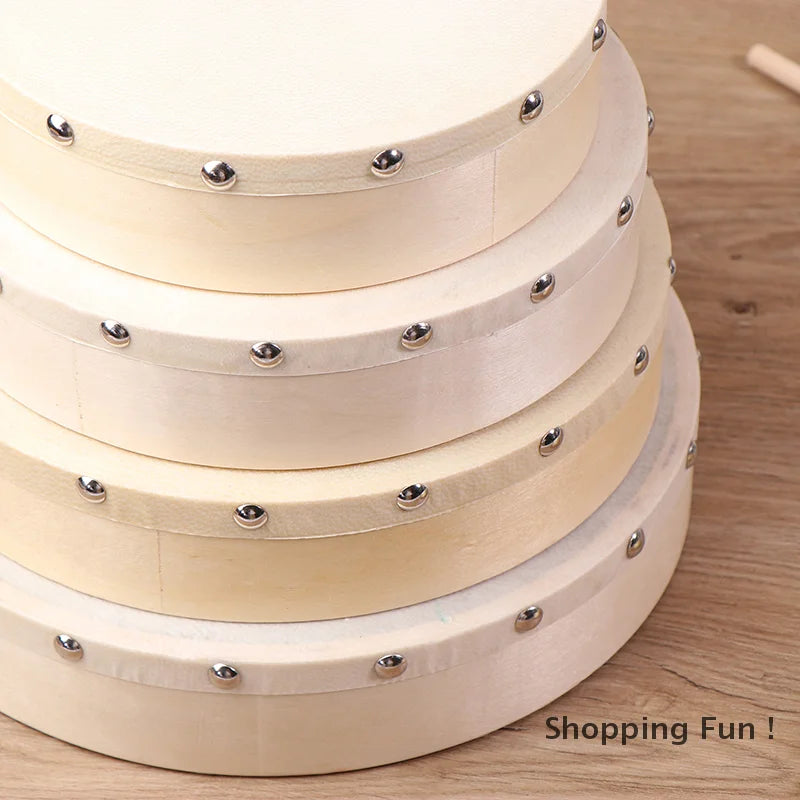 Frame Drums 4/6/7/8/9/10 Inch Hand Drum Wood Drum With Drum Stick Set Musical Game Kids Educational Toy Percussion Instrument-B2
