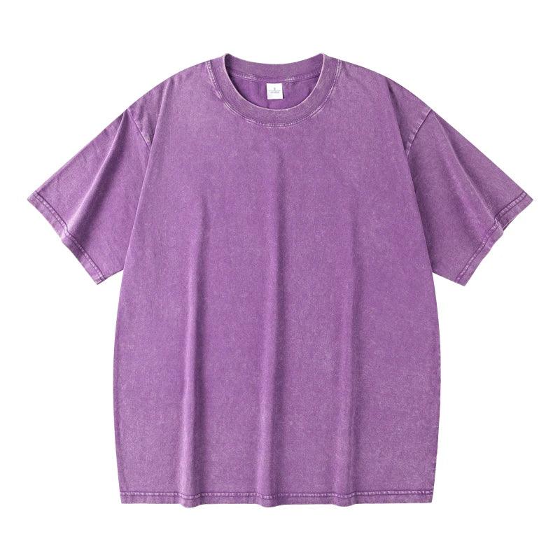 Men's Women Washed Vintage T-Shirts Street Hip Hop