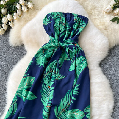Women's Jumpsuit Elegant Sexy Suspender Printed Jumpsuits Casual Hip Waist Overalls Romper For Women Spring Summer 2024
