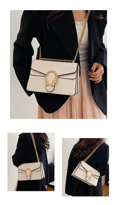 Luxury Brand Leather Handbag For Women Elegant Classic Popular Ladies Shoulder Bag By Famous Designer Modern