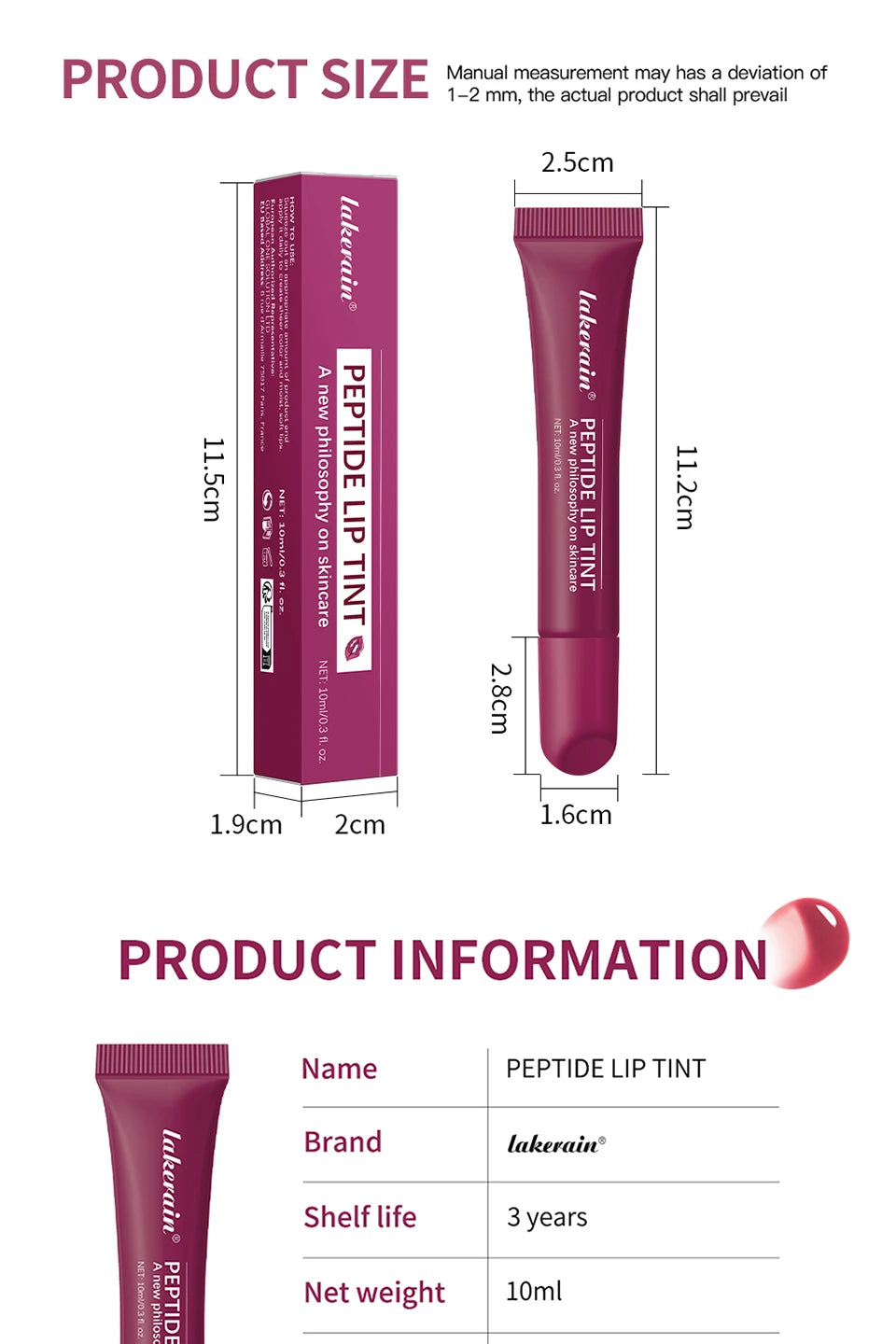 Plump Moisturizing Glossy Mirror Lip Gloss Nutritious Lip Oil Cosmetic Portable Lip Makeup Reduce Fine Lines On Lips For Women