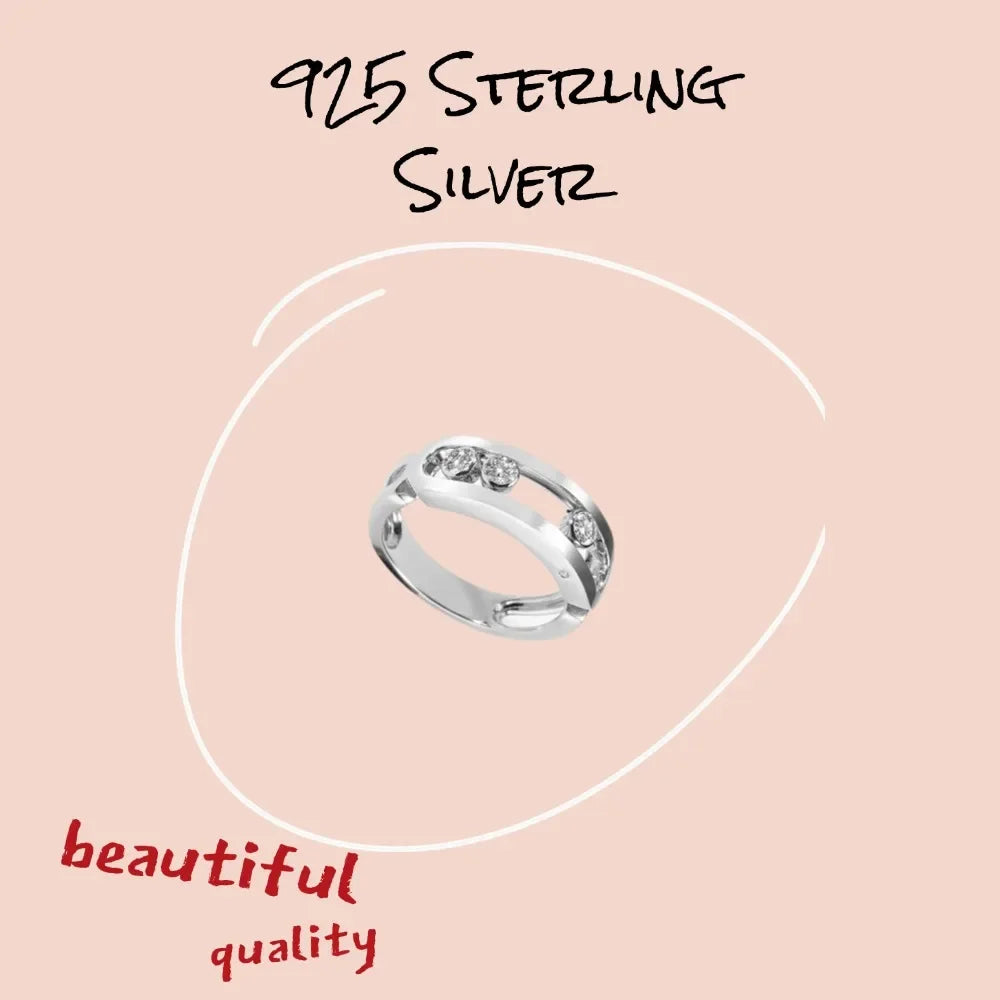 Luxury Rings For Women Sterling Silver S925 Light Luxury Elegant Charms Rings Wedding Gift ﻿