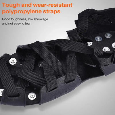 Crampons For Hiking Boots 32-Spikes Crampons Ice Cleats Traction Snow Grips Winter Ice Snow Grips Traction Cleats  For Walking