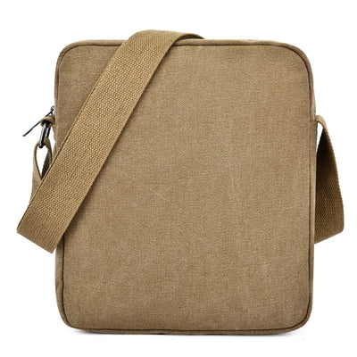 Men's Travel Bag Canvas Casual Shoulder Crossbody Bags Hight Qualtiy Outdoor Bags Men Wearable Retro Zipper Sling Bag