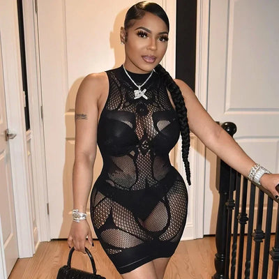 Summer Dress women summer dresses hot black mesh estidos de verano mujer sexy club beach nightdress hot robe kimino