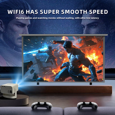 Portable Projector 900ANSI Android11 4K Native 1080P Wifi6 Auto Keystone Allwinner H713 Electronic Focus BT 5.2 360° Home Cinema