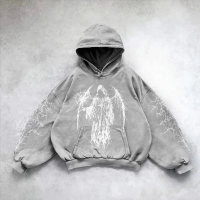 High Street Y2K Zipper Hoodie Graphic Print Rock Gothic Zip Up Hooded Sweatshirt Harajukus Streetwear Vintage Pullover hoodies