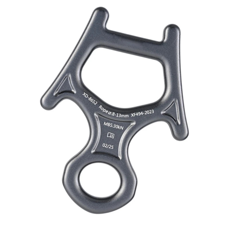 Aluminum Alloys Downhills Descender Rappel Belays Abseiling Mountaineering Device for Rock Climbing and Succour