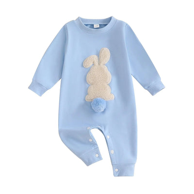 Rabbit  Embroidered Jumpsuit for Infants and Young Children  |Spring Easter | Long Crawling Clothes
