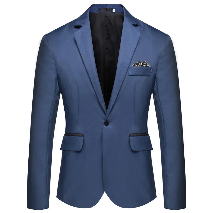 2025 Men's Formal Office Blazer Jacket Suits Solid Fashion Wedding Dress Suit Jacket Coat Male Oversized Casual Blazer Hombre - Elanique