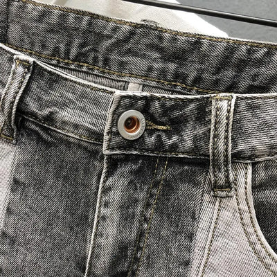 Men Street Style Shorts Multi-pocket Men Shorts Summer Men's Denim Shorts with Multiple Pockets Baggy Ripped Jeans for Wear