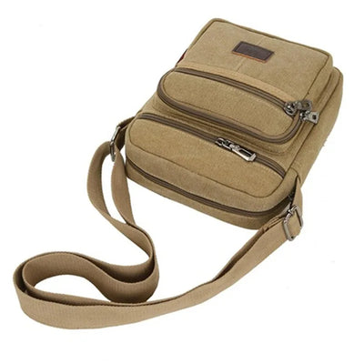 Men's Shoulder Bag Business Leisure Large Capacity Portable Handbag Zipper Multi Layer Waterproof Summer Male's Crossbody Bags